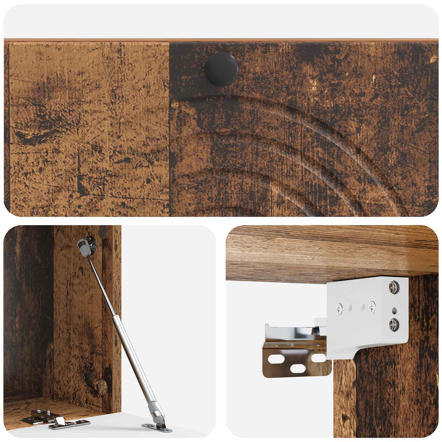 Wandbeugel TV-kast Oud hout 99 x 41 x 30 cm Bewerkt hout is nu te koop bij PeponiXL, paradijselijk wonen!