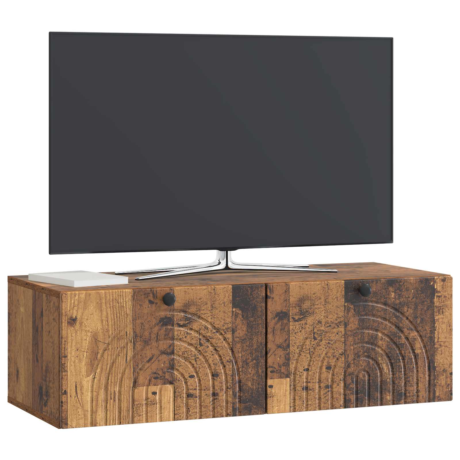 Wandbeugel TV-kast Oud hout 99 x 41 x 30 cm Bewerkt hout is nu te koop bij PeponiXL, paradijselijk wonen!