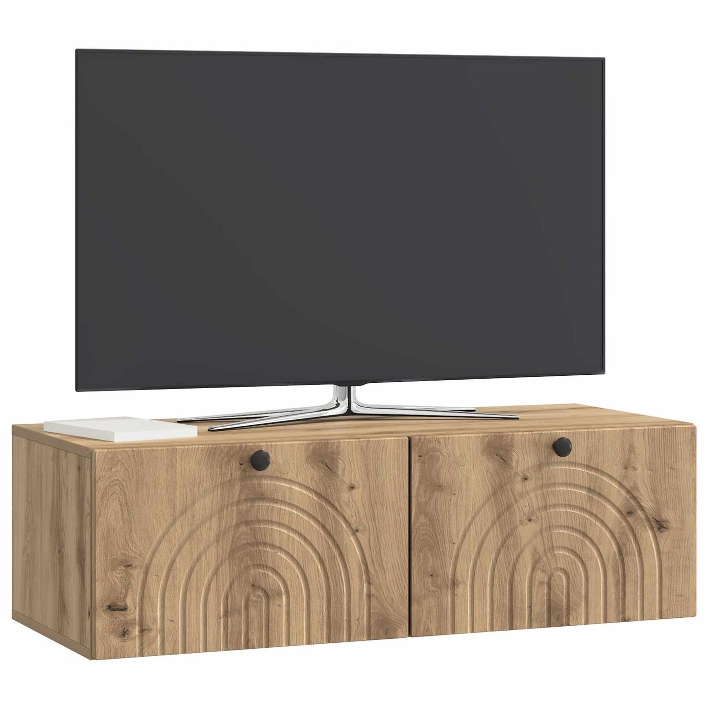 Wandbeugel TV-kast Artisanaal eiken 99 x 41 x 30 cm is nu te koop bij PeponiXL, paradijselijk wonen!