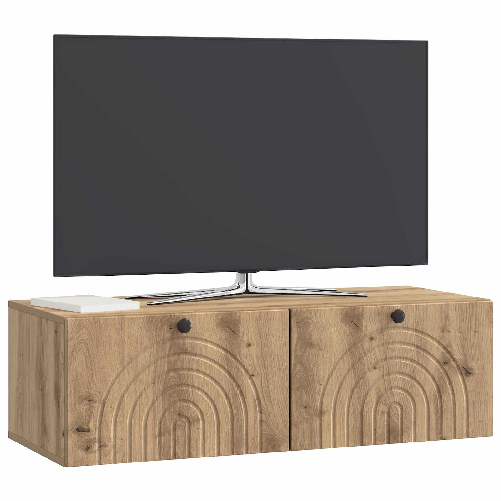 Wandbeugel TV-kast Artisanaal eiken 99 x 41 x 30 cm is nu te koop bij PeponiXL, paradijselijk wonen!