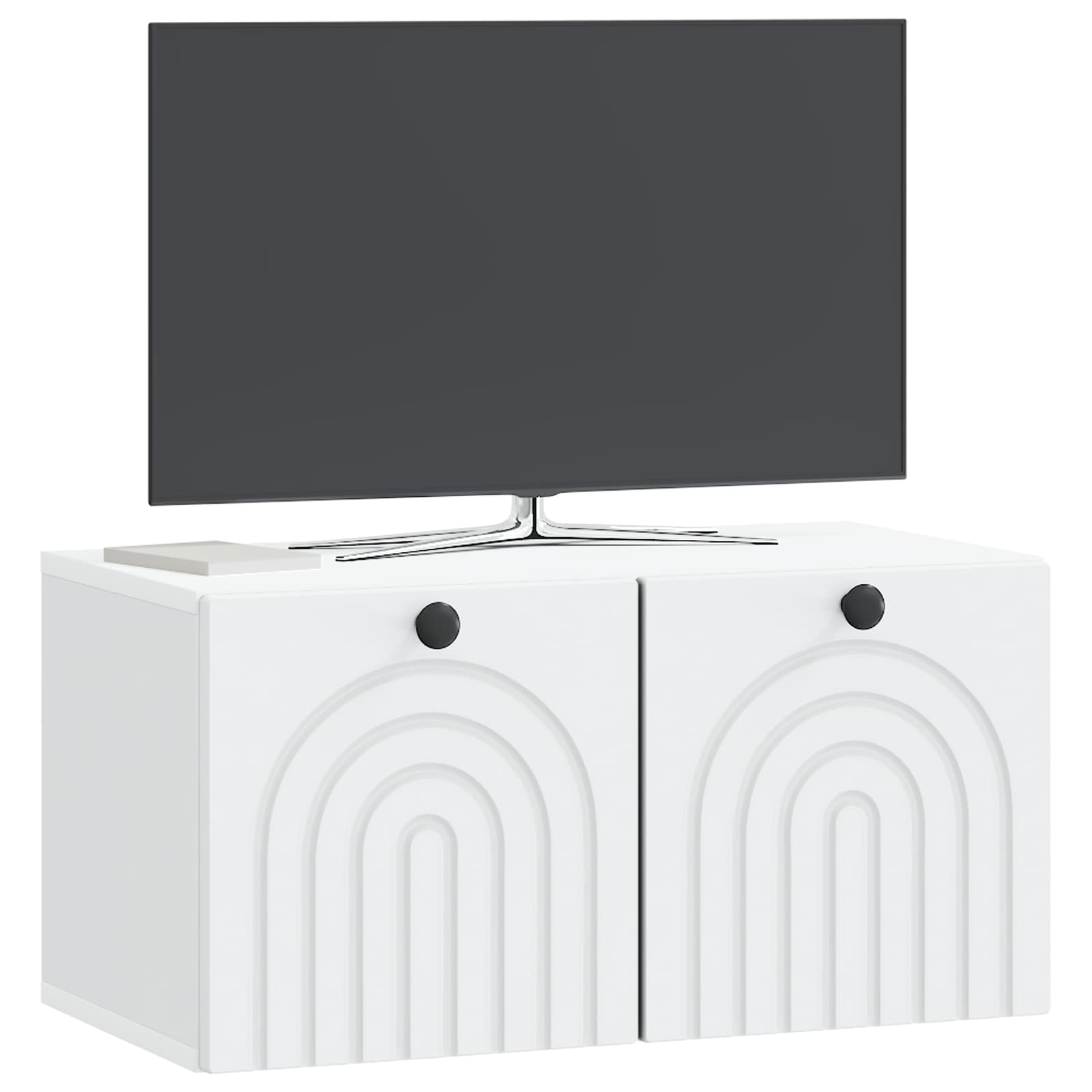 Wandbeugel TV-kast Wit 59,5 x 31 x 30 cm Bewerkt hout is nu te koop bij PeponiXL, paradijselijk wonen!