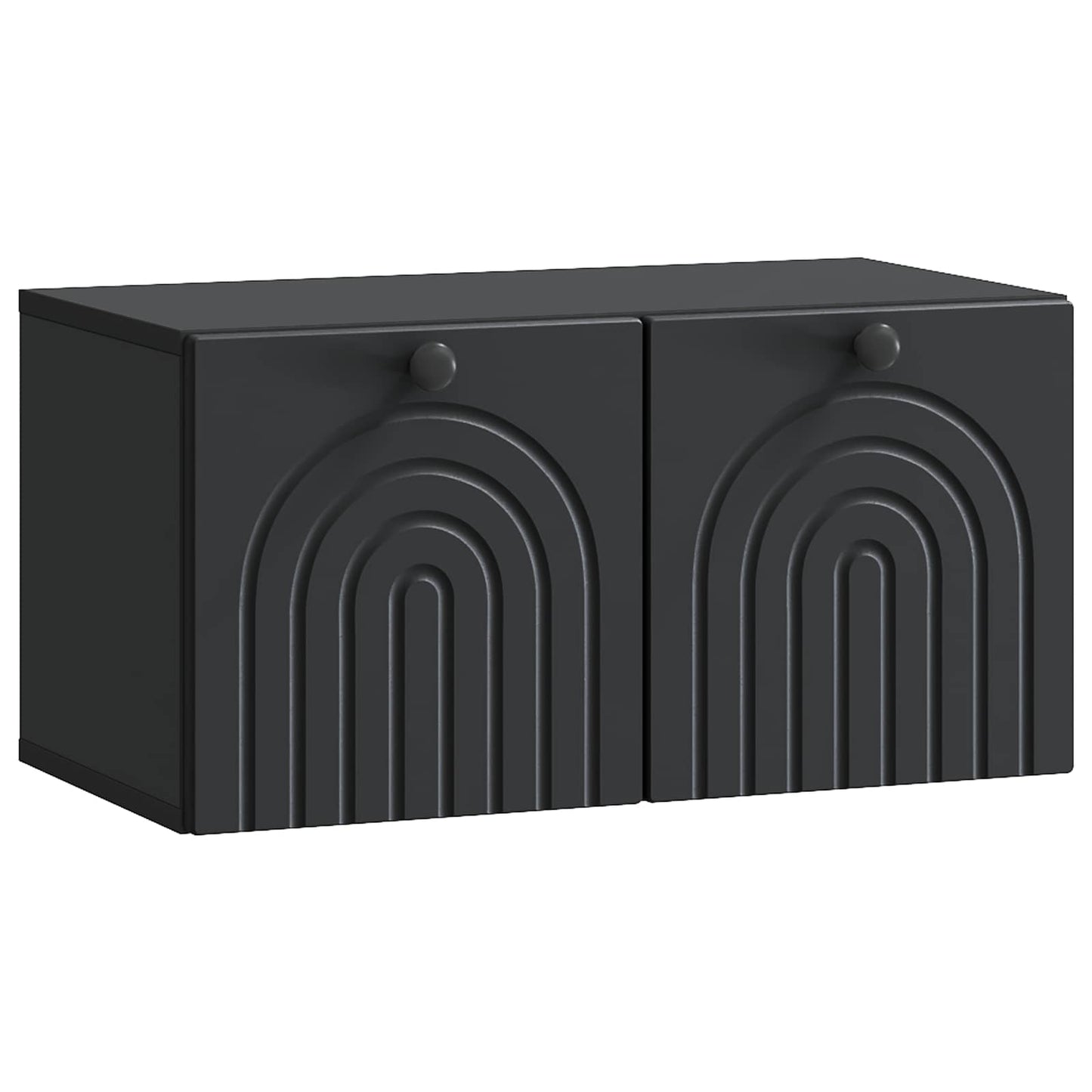 Wandbeugel TV-kast Zwart 59,5 x 31 x 30 cm Bewerkt hout is nu te koop bij PeponiXL, paradijselijk wonen!