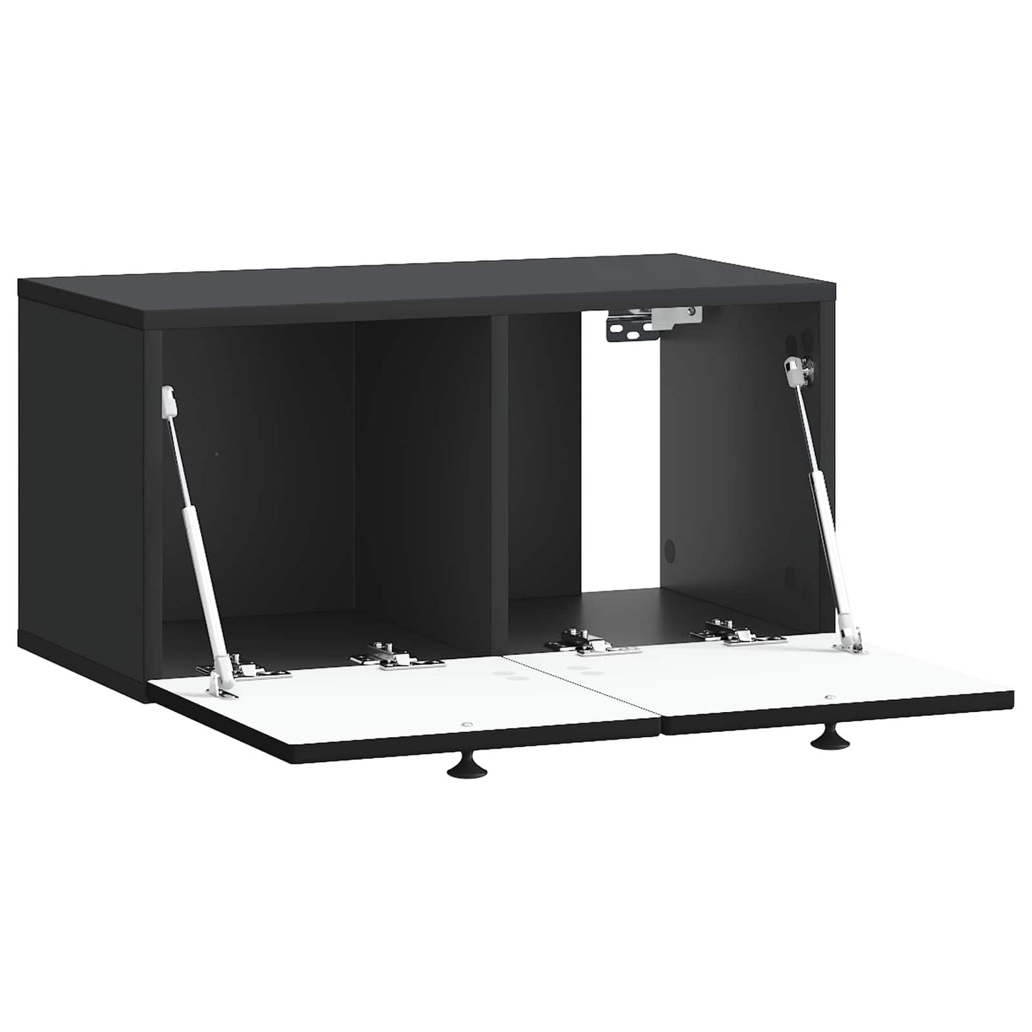 Wandbeugel TV-kast Zwart 59,5 x 31 x 30 cm Bewerkt hout is nu te koop bij PeponiXL, paradijselijk wonen!