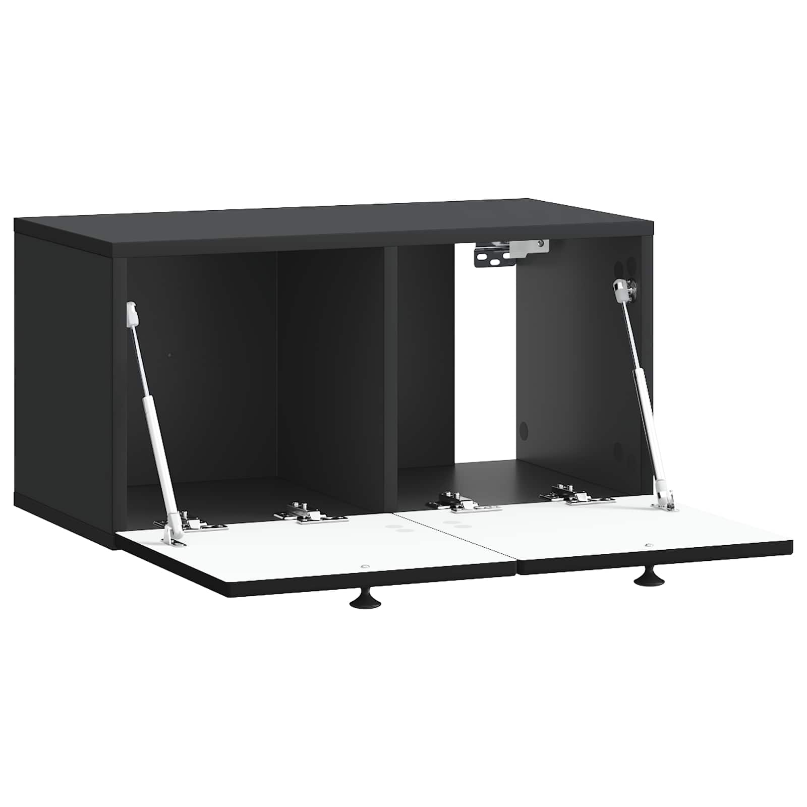 Wandbeugel TV-kast Zwart 59,5 x 31 x 30 cm Bewerkt hout is nu te koop bij PeponiXL, paradijselijk wonen!