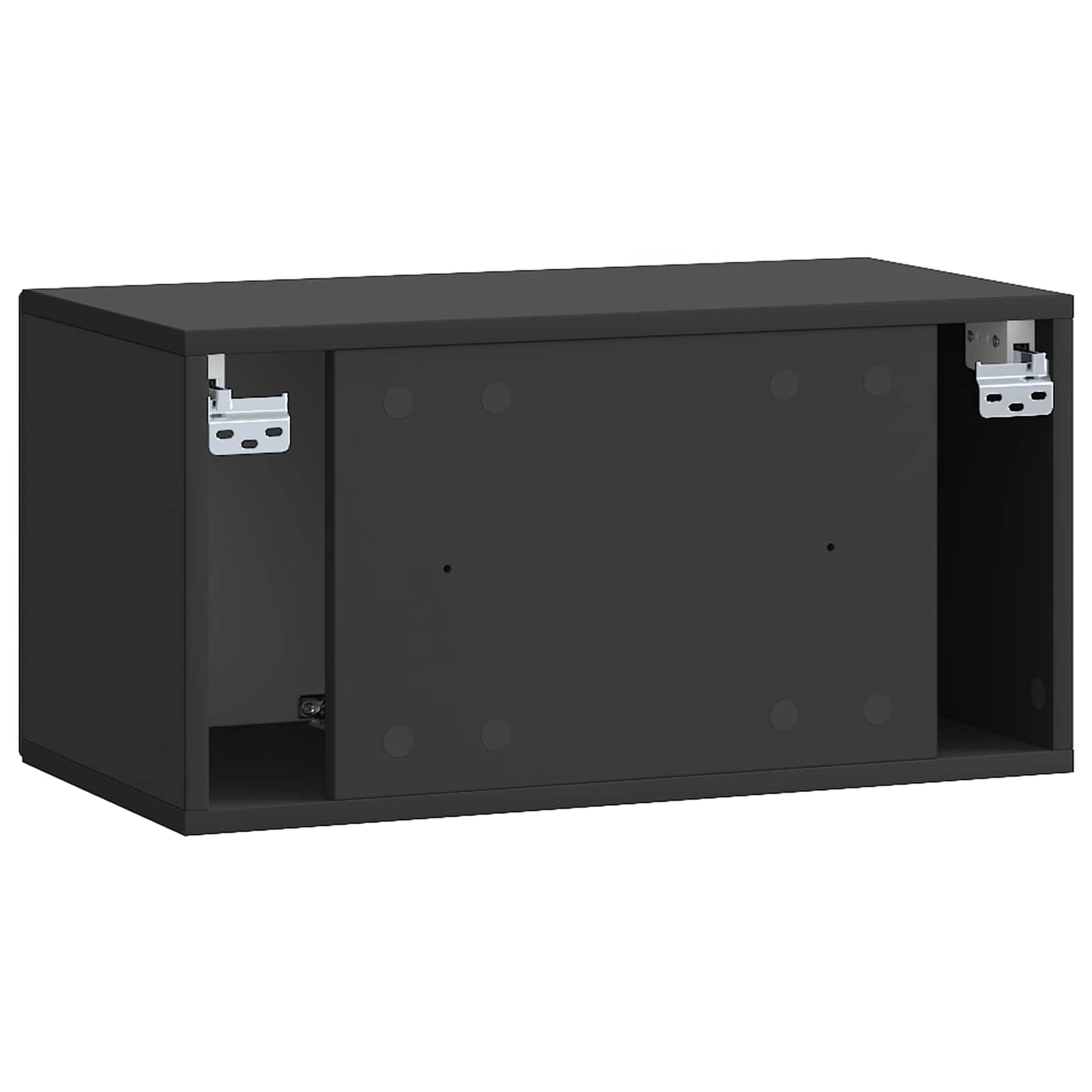 Wandbeugel TV-kast Zwart 59,5 x 31 x 30 cm Bewerkt hout is nu te koop bij PeponiXL, paradijselijk wonen!