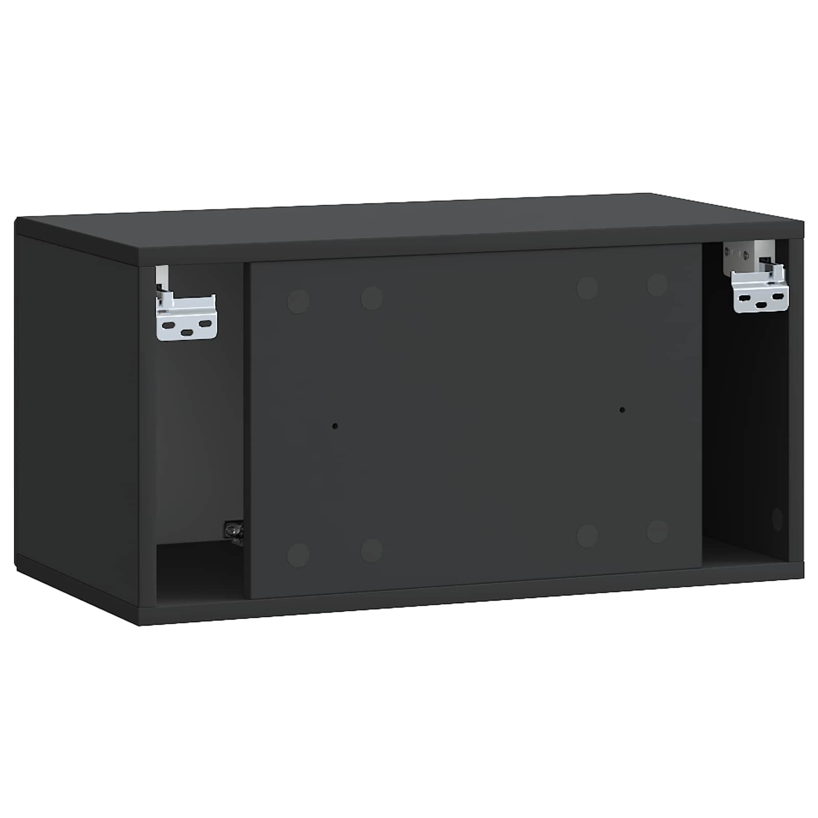 Wandbeugel TV-kast Zwart 59,5 x 31 x 30 cm Bewerkt hout is nu te koop bij PeponiXL, paradijselijk wonen!