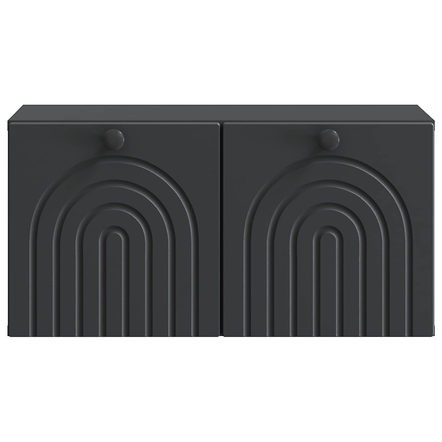 Wandbeugel TV-kast Zwart 59,5 x 31 x 30 cm Bewerkt hout is nu te koop bij PeponiXL, paradijselijk wonen!