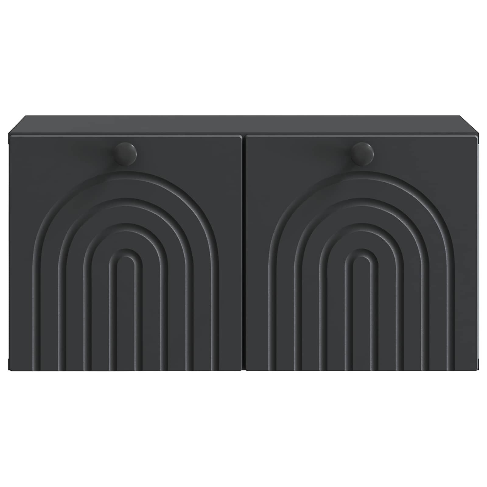 Wandbeugel TV-kast Zwart 59,5 x 31 x 30 cm Bewerkt hout is nu te koop bij PeponiXL, paradijselijk wonen!
