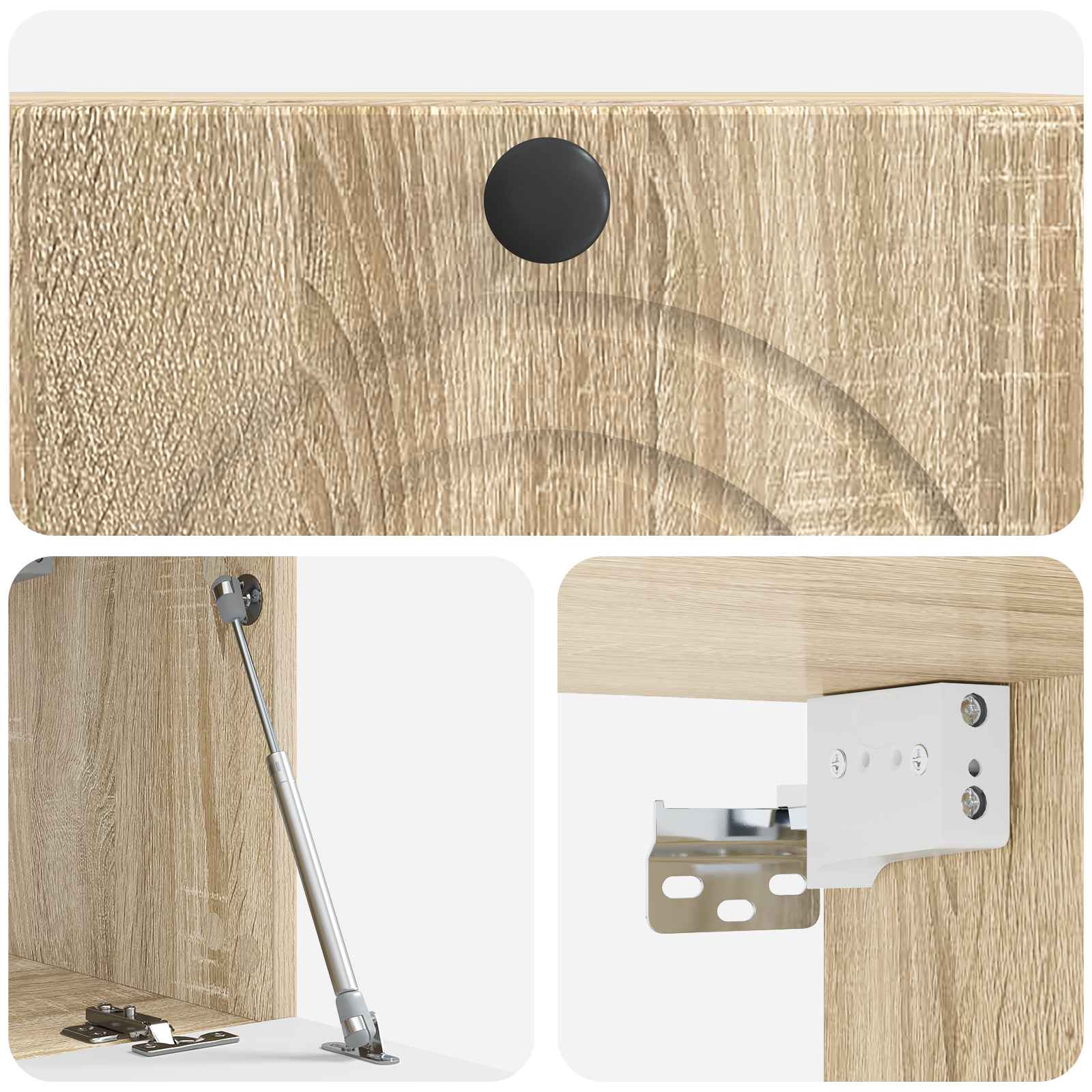 Wandbeugel TV-kast Sonoma Eiken 59,5 x 31 x 30 cm Bewerkt hout is nu te koop bij PeponiXL, paradijselijk wonen!