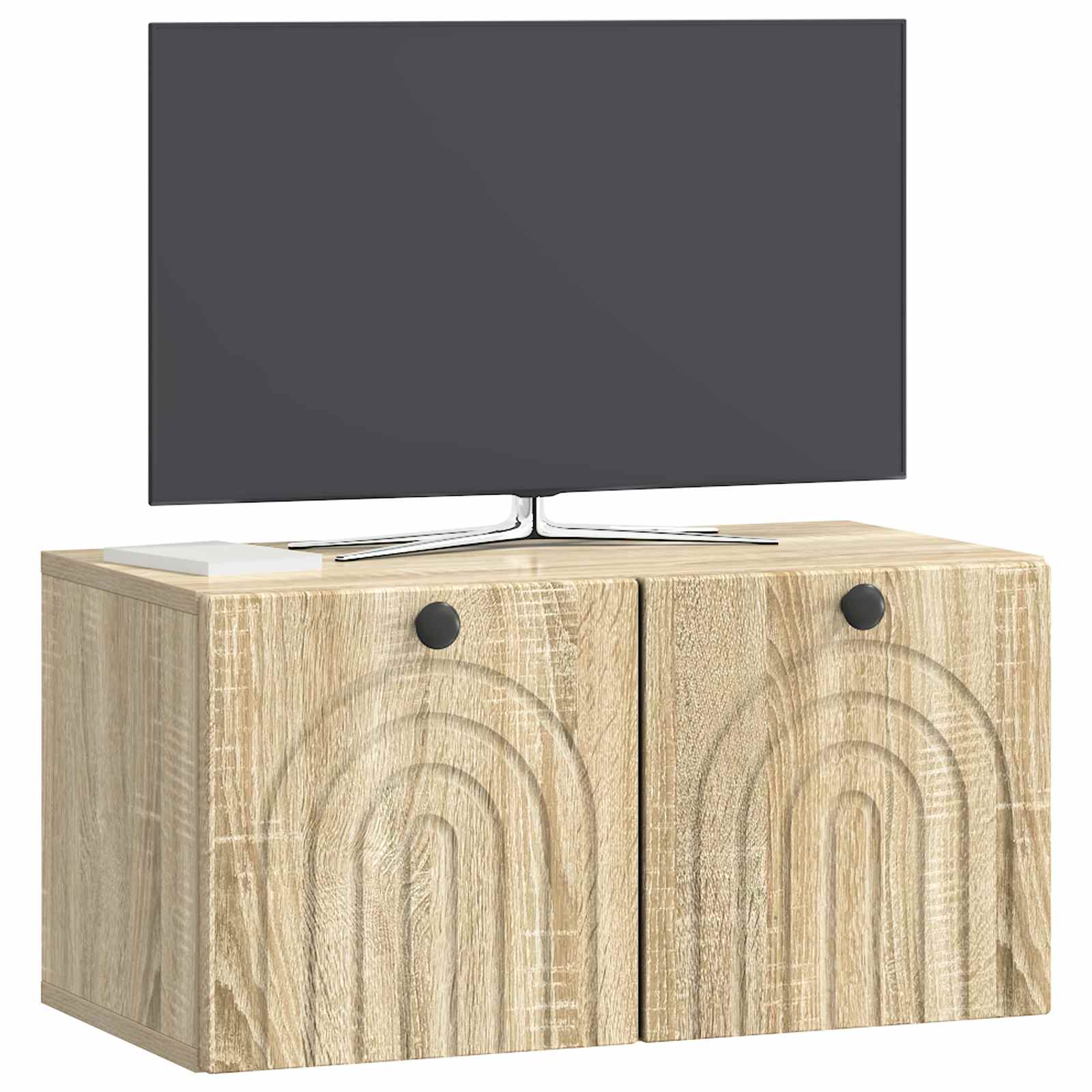 Wandbeugel TV-kast Sonoma Eiken 59,5 x 31 x 30 cm Bewerkt hout is nu te koop bij PeponiXL, paradijselijk wonen!