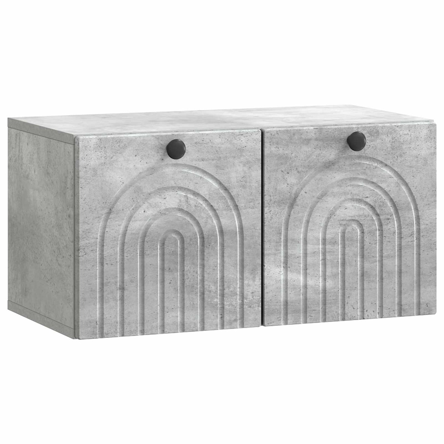 Wandbeugel TV-kast Betongrijs 59,5 x 31 x 30 cm Bewerkt hout is nu te koop bij PeponiXL, paradijselijk wonen!