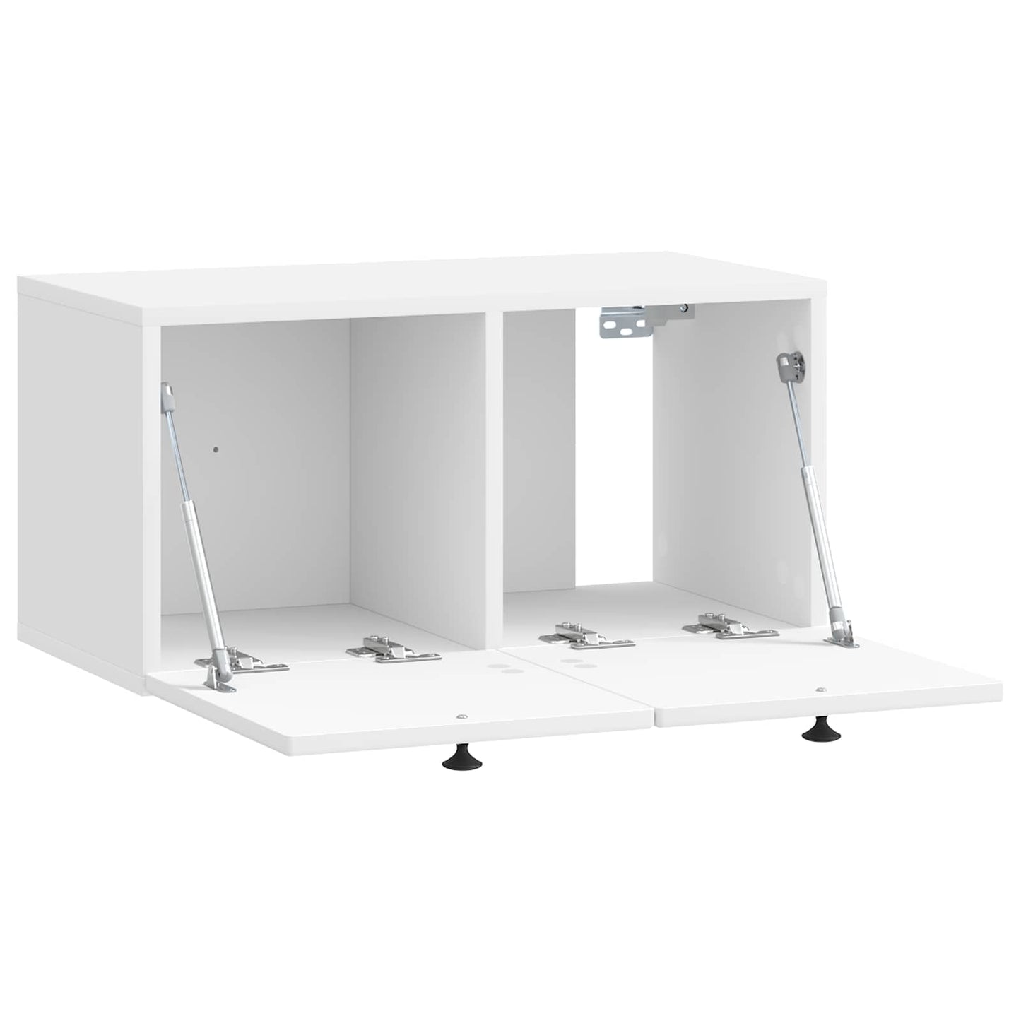 Wandbeugel TV-kast Hoogglans Wit 59,5 x 31 x 30 cm Bewerkt hout is nu te koop bij PeponiXL, paradijselijk wonen!