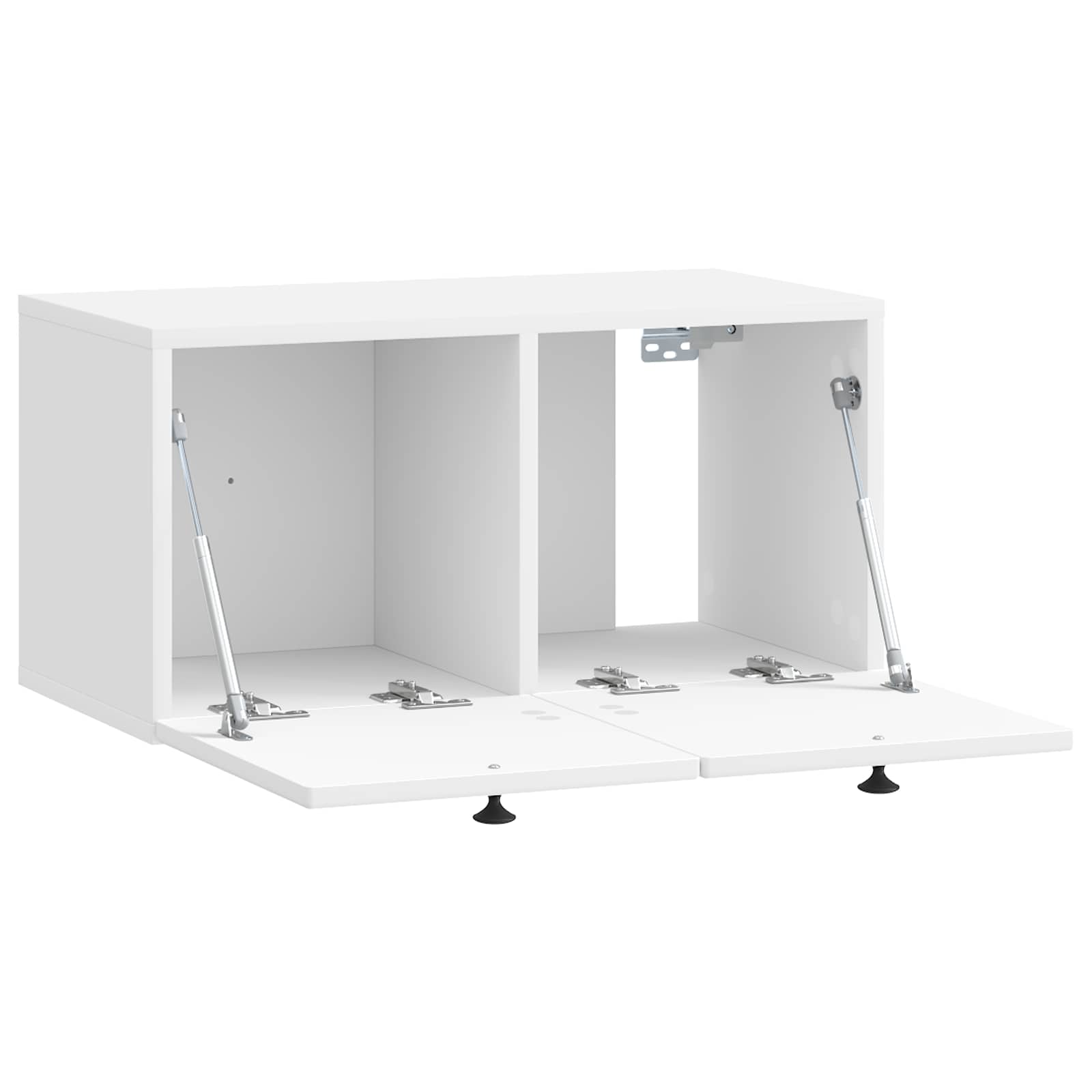 Wandbeugel TV-kast Hoogglans Wit 59,5 x 31 x 30 cm Bewerkt hout is nu te koop bij PeponiXL, paradijselijk wonen!