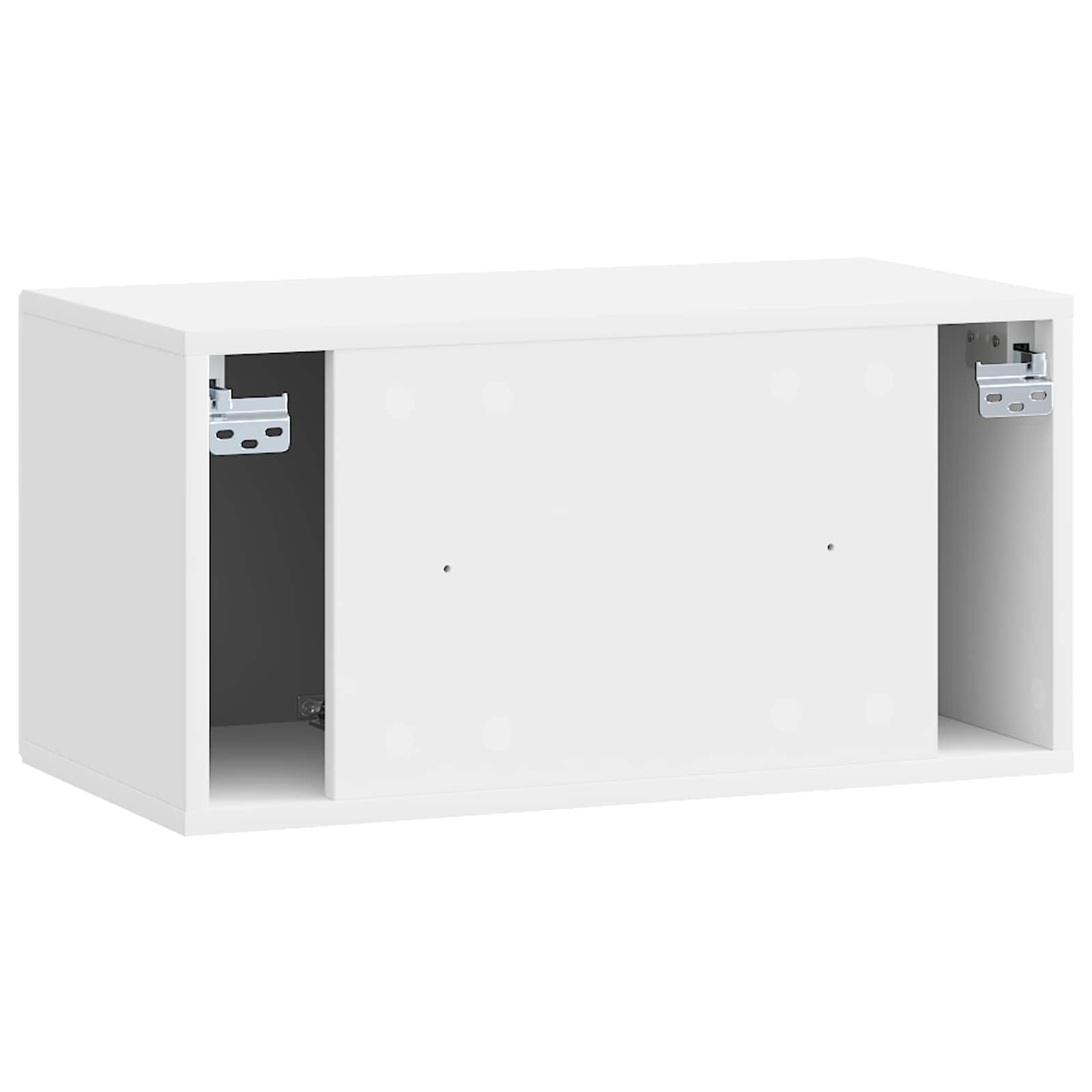 Wandbeugel TV-kast Hoogglans Wit 59,5 x 31 x 30 cm Bewerkt hout is nu te koop bij PeponiXL, paradijselijk wonen!