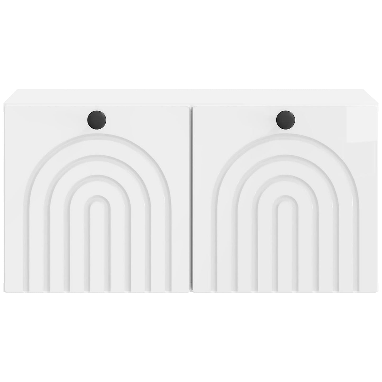 Wandbeugel TV-kast Hoogglans Wit 59,5 x 31 x 30 cm Bewerkt hout is nu te koop bij PeponiXL, paradijselijk wonen!