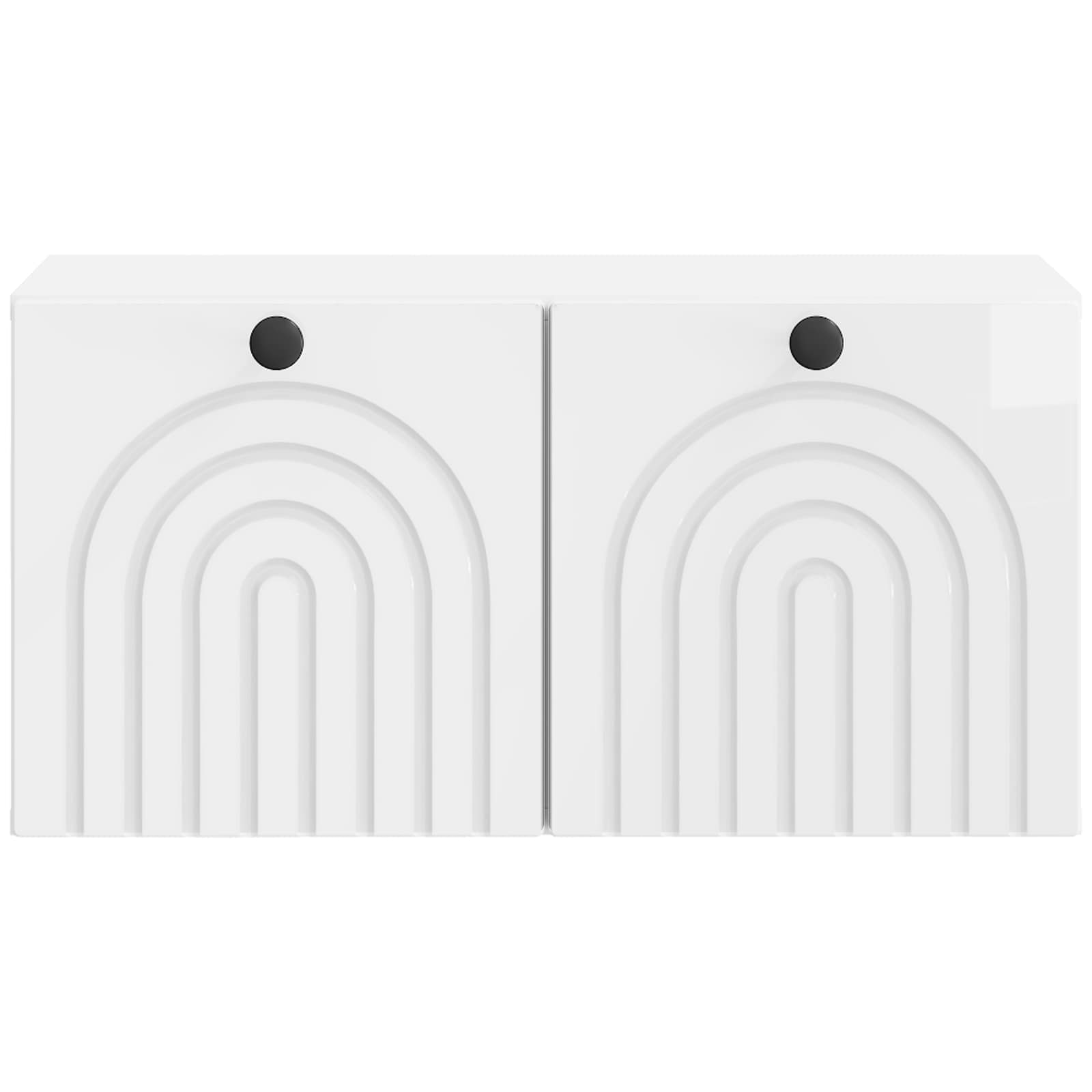 Wandbeugel TV-kast Hoogglans Wit 59,5 x 31 x 30 cm Bewerkt hout is nu te koop bij PeponiXL, paradijselijk wonen!
