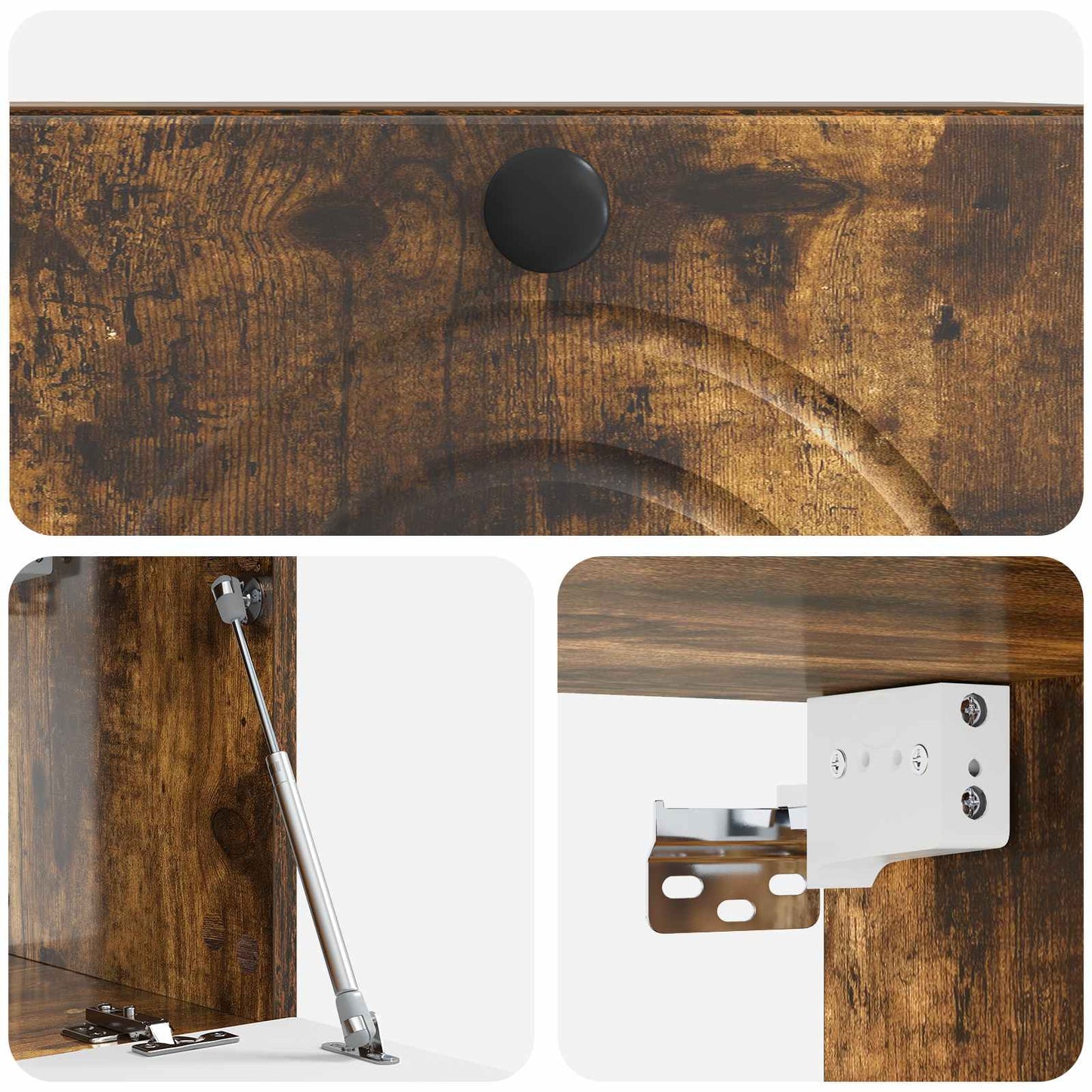Wandbeugel TV-kast Gerookt eiken 59,5 x 31 x 30 cm Bewerkt hout is nu te koop bij PeponiXL, paradijselijk wonen!