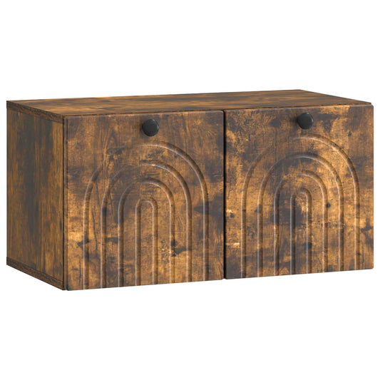 Wandbeugel TV-kast Gerookt eiken 59,5 x 31 x 30 cm Bewerkt hout is nu te koop bij PeponiXL, paradijselijk wonen!