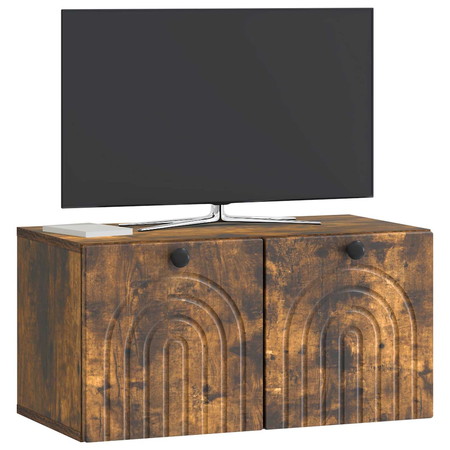 Wandbeugel TV-kast Gerookt eiken 59,5 x 31 x 30 cm Bewerkt hout is nu te koop bij PeponiXL, paradijselijk wonen!