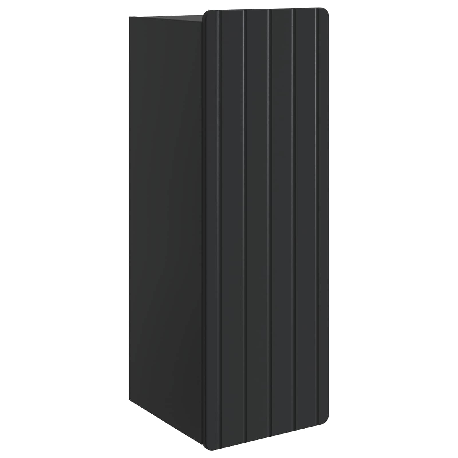 Wandkast Zwart 33 x 34,5 x 94 cm Bewerkt hout is nu te koop bij PeponiXL, paradijselijk wonen!