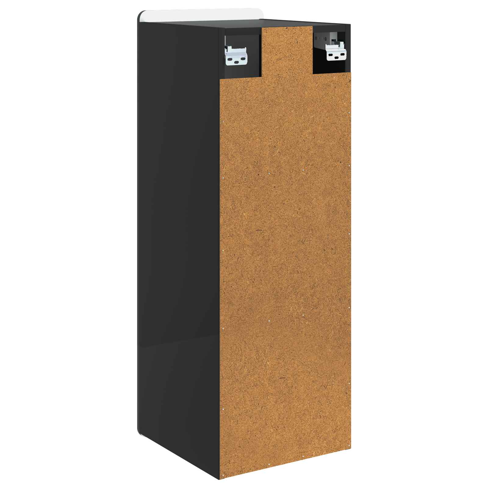 Wandkast Zwart 33 x 34,5 x 94 cm Bewerkt hout is nu te koop bij PeponiXL, paradijselijk wonen!