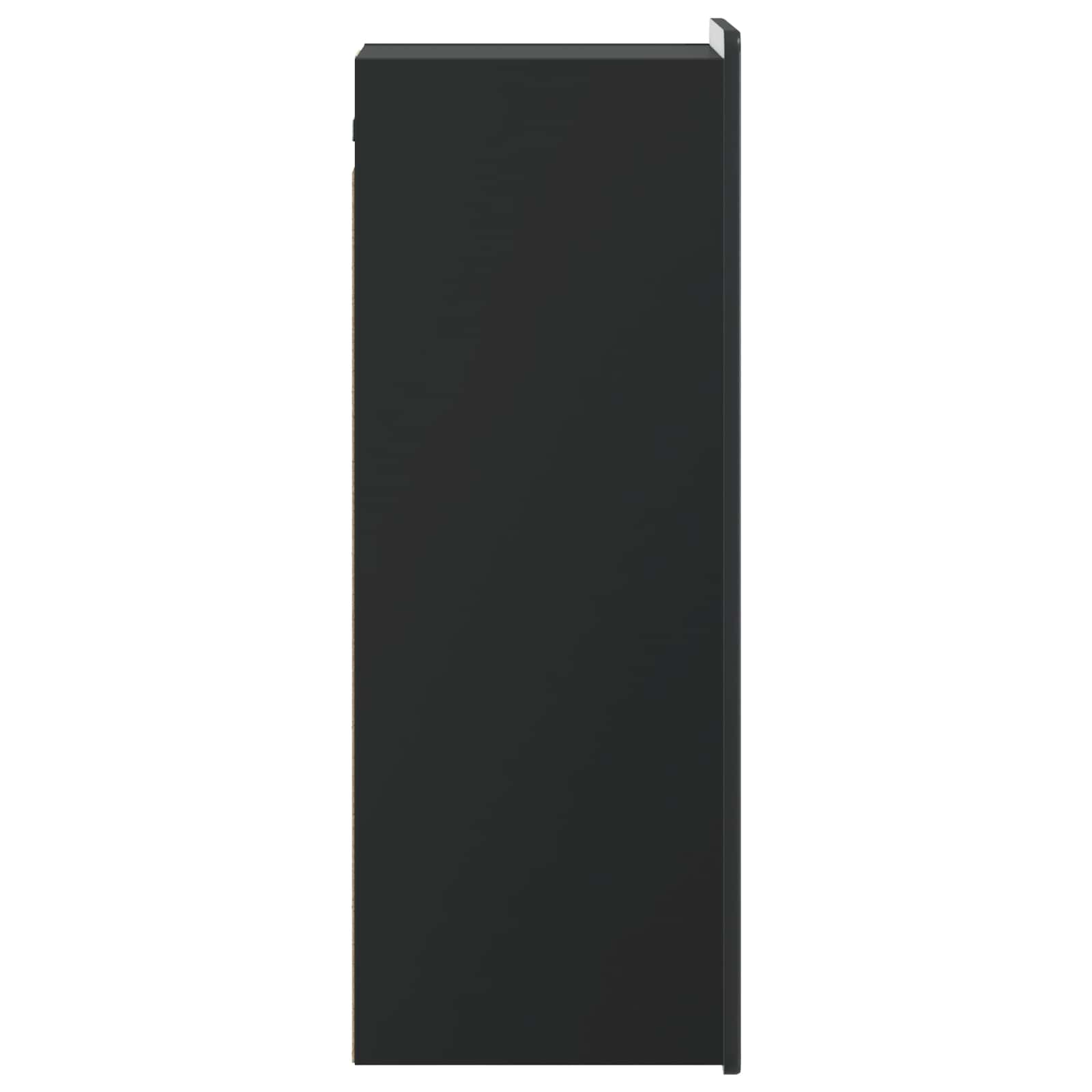 Wandkast Zwart 33 x 34,5 x 94 cm Bewerkt hout is nu te koop bij PeponiXL, paradijselijk wonen!