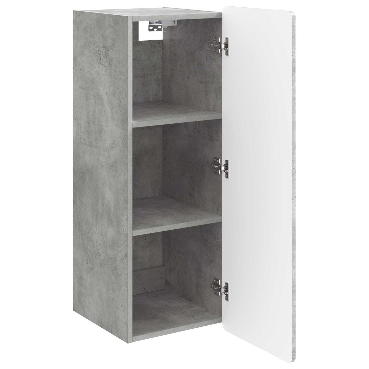 Wandkast Betongrijs 33 x 34,5 x 94 cm Bewerkt hout is nu te koop bij PeponiXL, paradijselijk wonen!