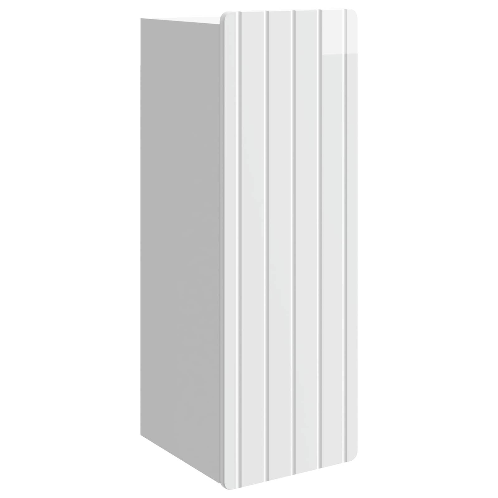 Wandkast Hoogglans Wit 33 x 34,5 x 94 cm Bewerkt hout is nu te koop bij PeponiXL, paradijselijk wonen!