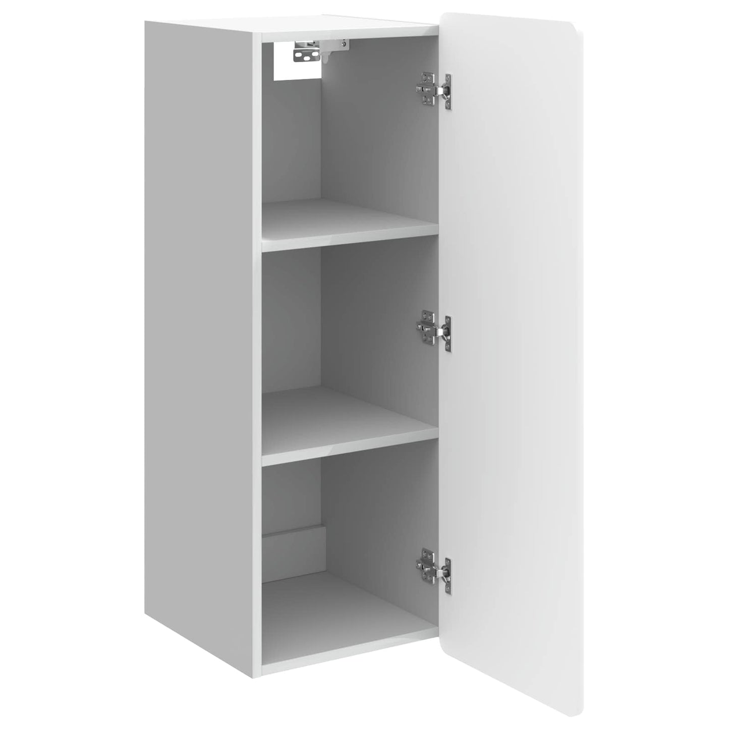 Wandkast Hoogglans Wit 33 x 34,5 x 94 cm Bewerkt hout is nu te koop bij PeponiXL, paradijselijk wonen!