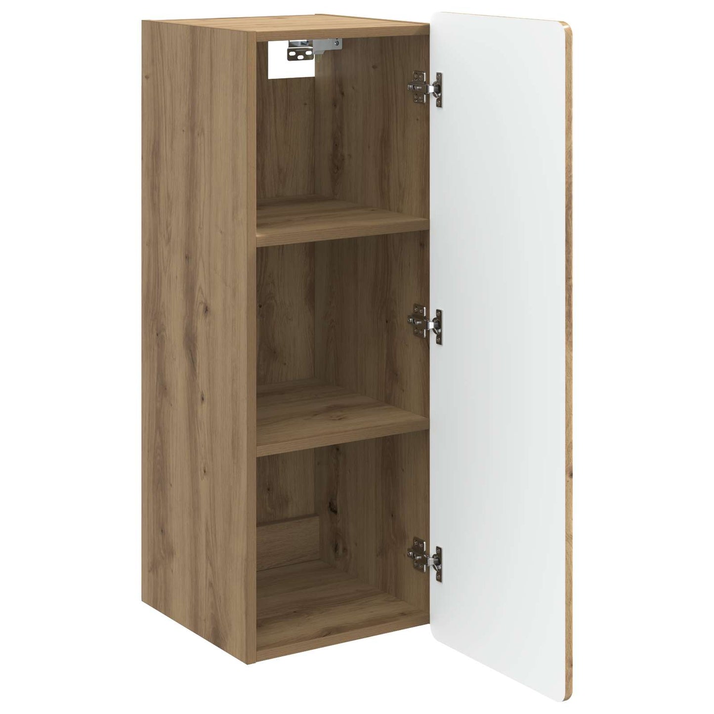 Wandkast Artisanaal eiken 33 x 34,5 x 94 cm Bewerkt hout is nu te koop bij PeponiXL, paradijselijk wonen!