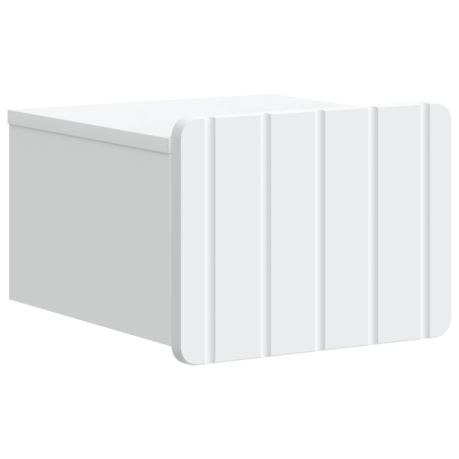 Wandbeugel Bedkast met lade Wit 33 x 34,5 x 24 cm Bewerkt hout is nu te koop bij PeponiXL, paradijselijk wonen!