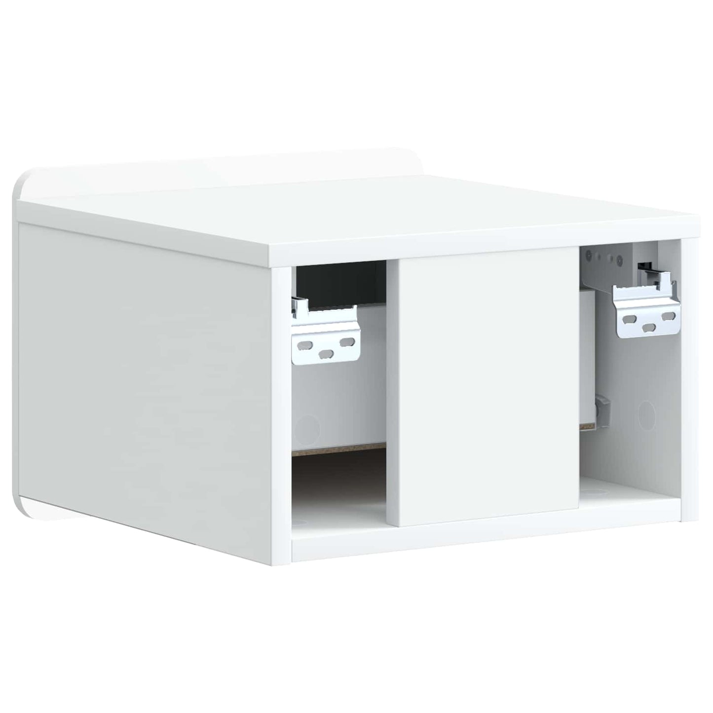 Wandbeugel Bedkast met lade Wit 33 x 34,5 x 24 cm Bewerkt hout is nu te koop bij PeponiXL, paradijselijk wonen!