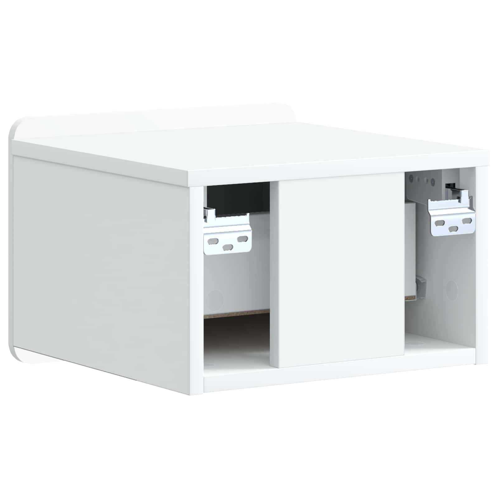 Wandbeugel Bedkast met lade Wit 33 x 34,5 x 24 cm Bewerkt hout is nu te koop bij PeponiXL, paradijselijk wonen!