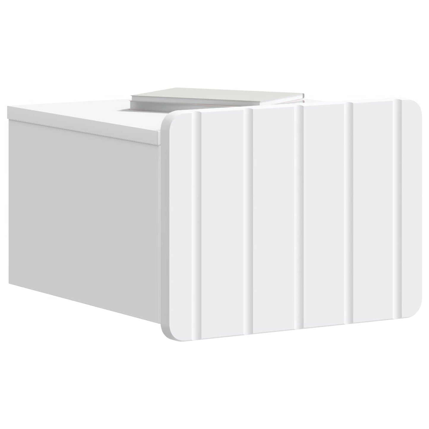 Wandbeugel Bedkast met lade Wit 33 x 34,5 x 24 cm Bewerkt hout is nu te koop bij PeponiXL, paradijselijk wonen!