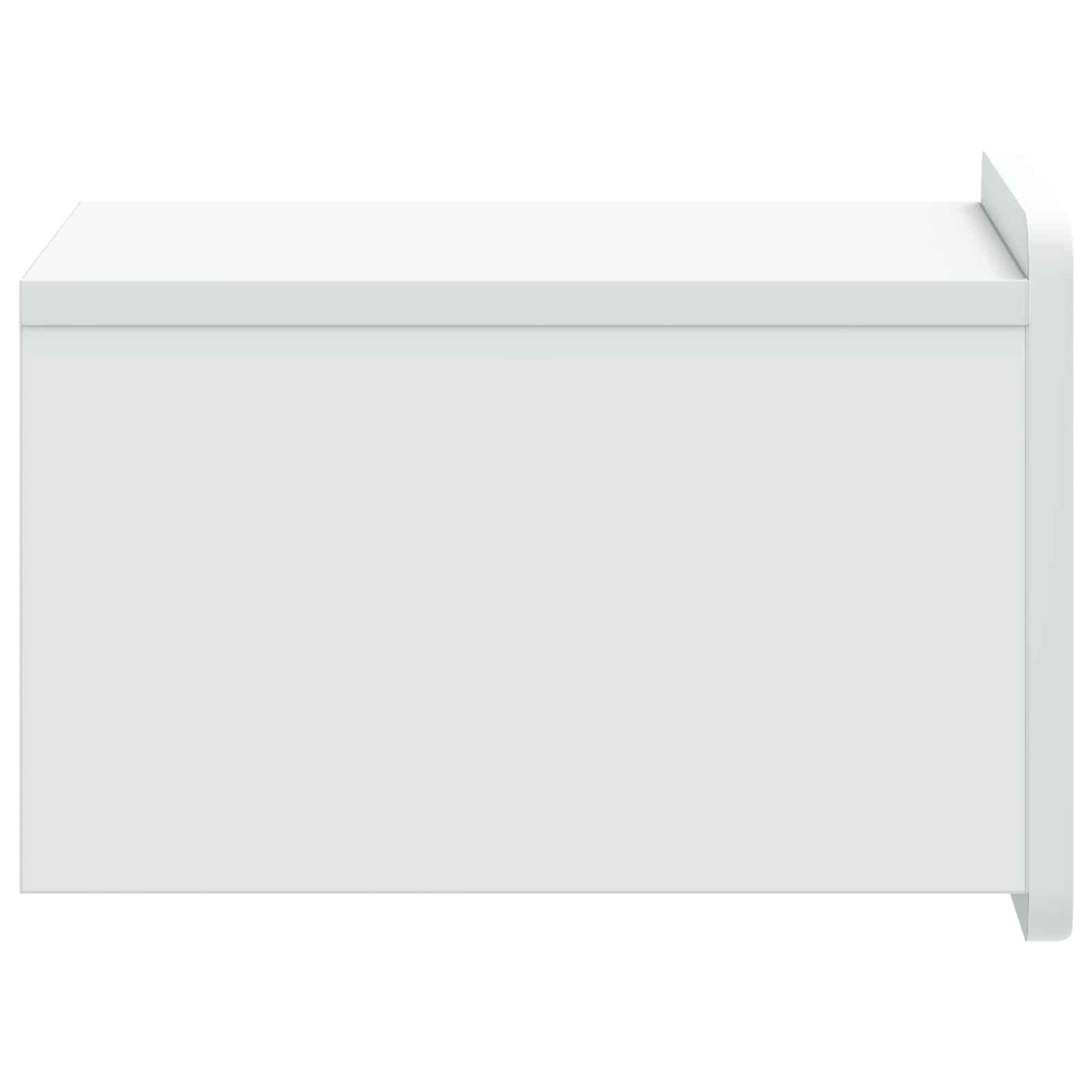 Wandbeugel Bedkast met lade Wit 33 x 34,5 x 24 cm Bewerkt hout is nu te koop bij PeponiXL, paradijselijk wonen!