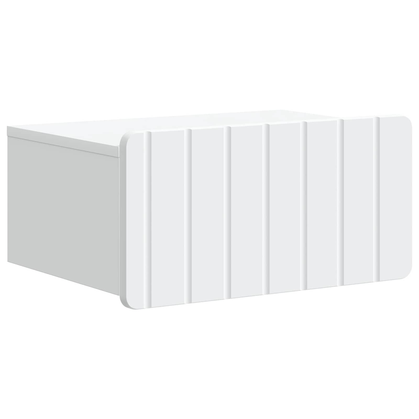 Wandbeugel Bedkast met lade Wit 49 x 34,5 x 24 cm Bewerkt hout is nu te koop bij PeponiXL, paradijselijk wonen!