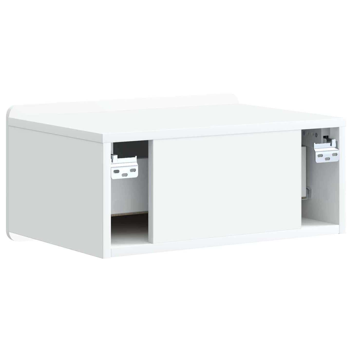 Wandbeugel Bedkast met lade Wit 49 x 34,5 x 24 cm Bewerkt hout is nu te koop bij PeponiXL, paradijselijk wonen!