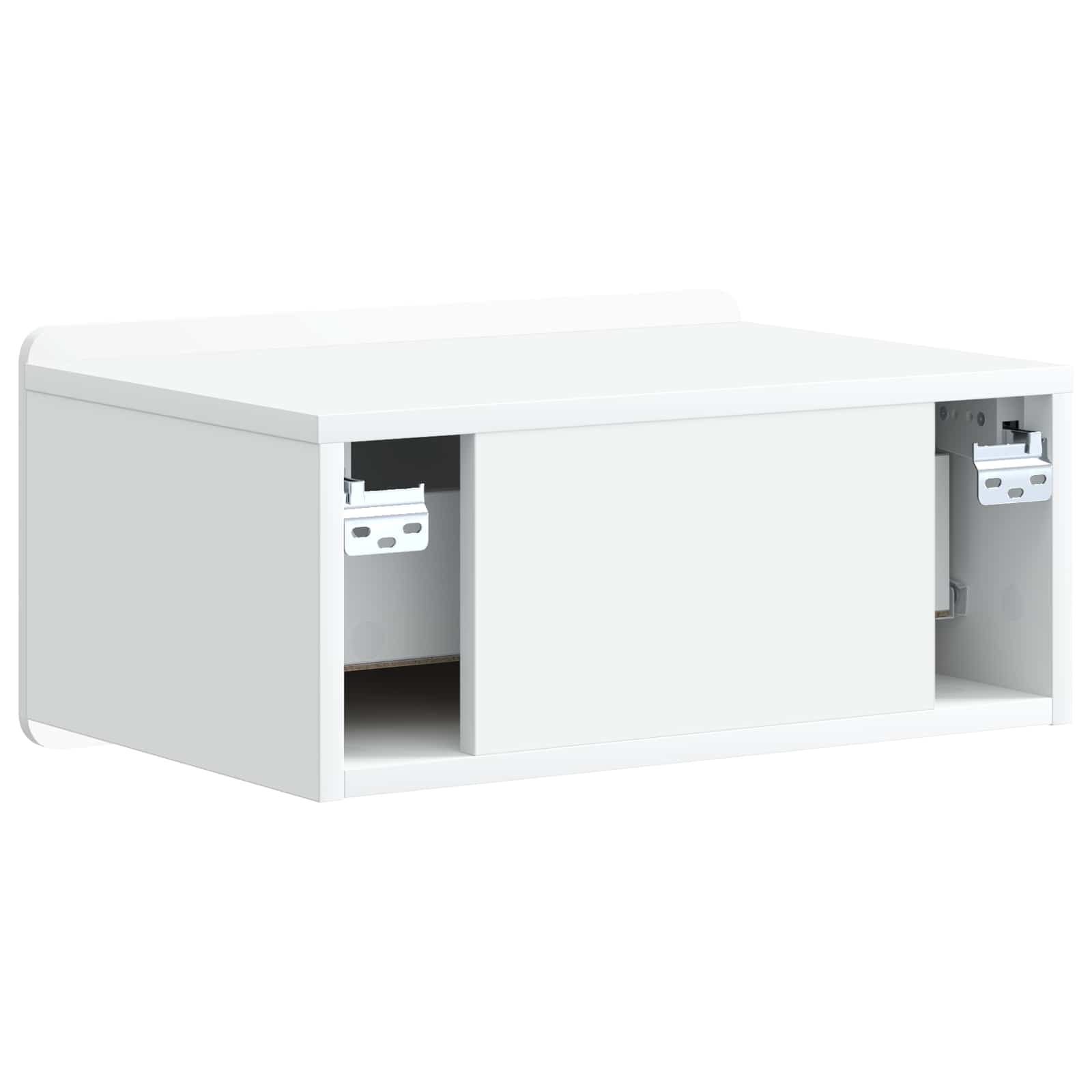 Wandbeugel Bedkast met lade Wit 49 x 34,5 x 24 cm Bewerkt hout is nu te koop bij PeponiXL, paradijselijk wonen!