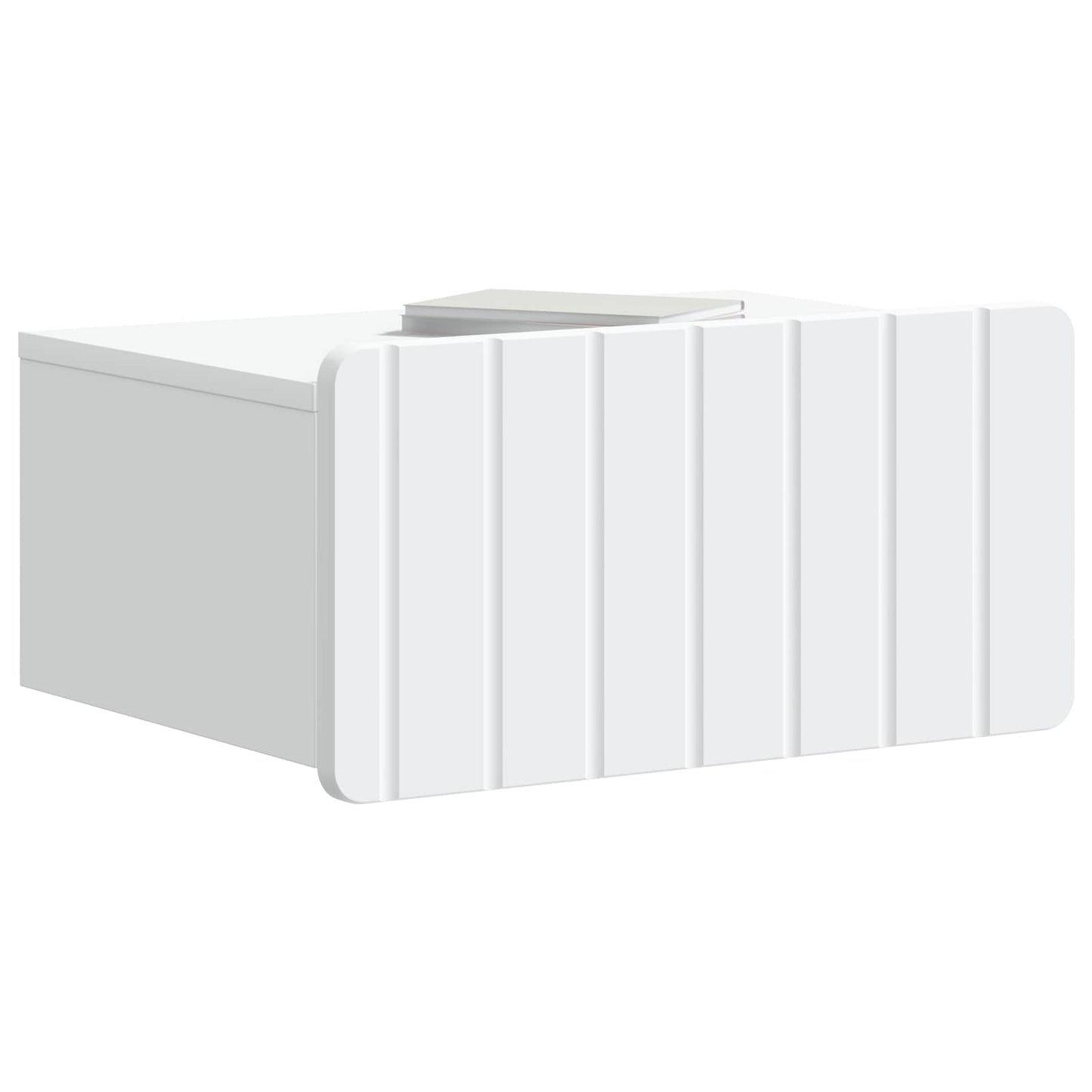 Wandbeugel Bedkast met lade Wit 49 x 34,5 x 24 cm Bewerkt hout is nu te koop bij PeponiXL, paradijselijk wonen!