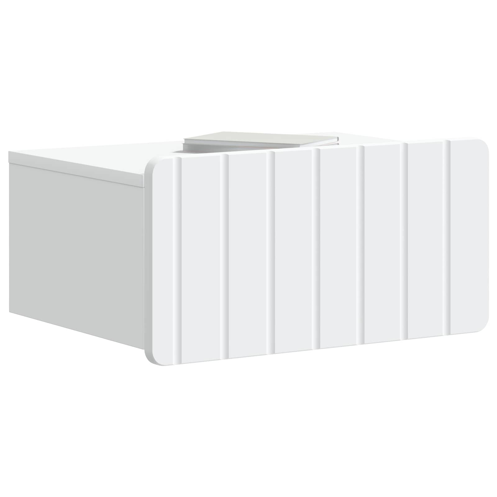 Wandbeugel Bedkast met lade Wit 49 x 34,5 x 24 cm Bewerkt hout is nu te koop bij PeponiXL, paradijselijk wonen!