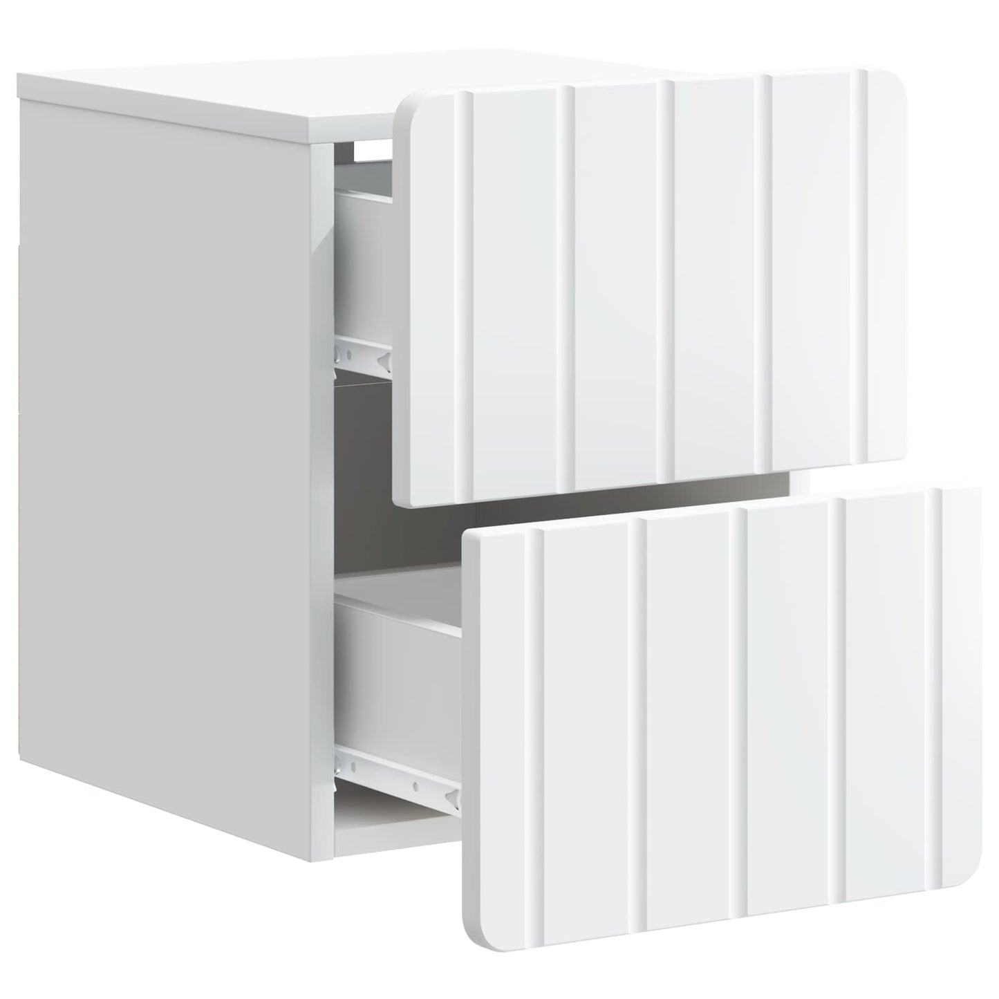 Wandbeugel Bedkast met lade Wit 33 x 34,5 x 43 cm Bewerkt hout is nu te koop bij PeponiXL, paradijselijk wonen!