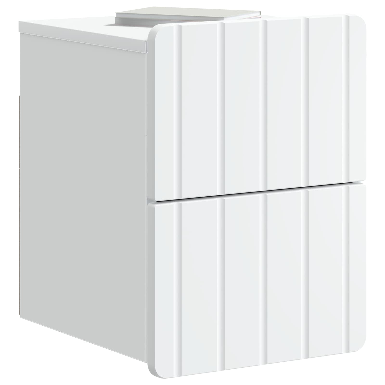 Wandbeugel Bedkast met lade Wit 33 x 34,5 x 43 cm Bewerkt hout is nu te koop bij PeponiXL, paradijselijk wonen!
