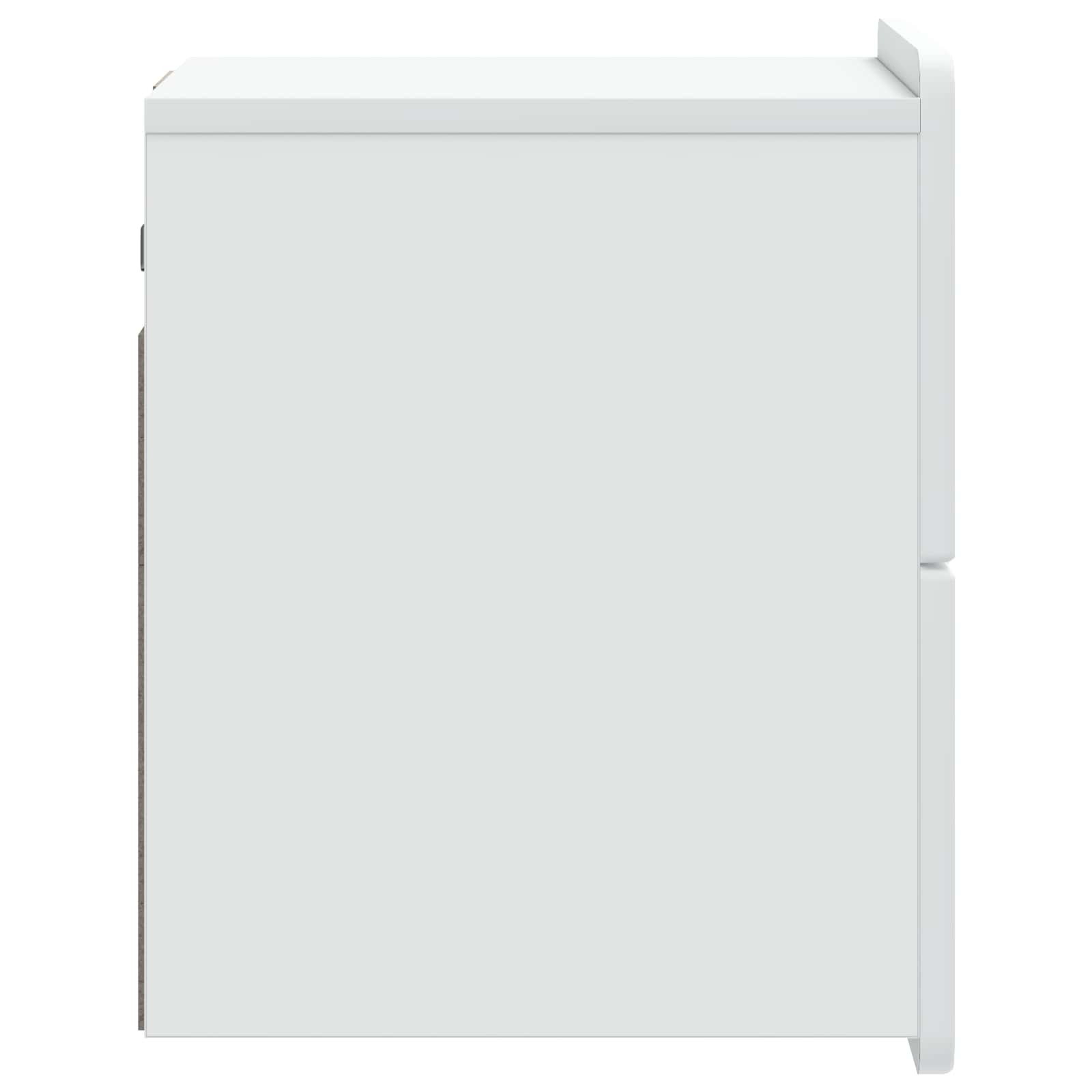 Wandbeugel Bedkast met lade Wit 33 x 34,5 x 43 cm Bewerkt hout is nu te koop bij PeponiXL, paradijselijk wonen!