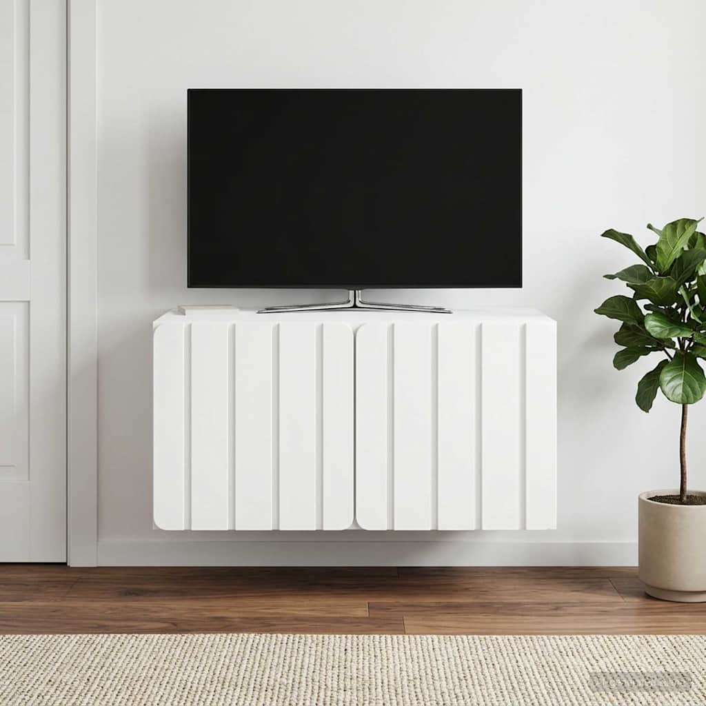 Wandbeugel TV-kast 59,5 x 41 x 30 cm Wit Bewerkt hout is nu te koop bij PeponiXL, paradijselijk wonen!