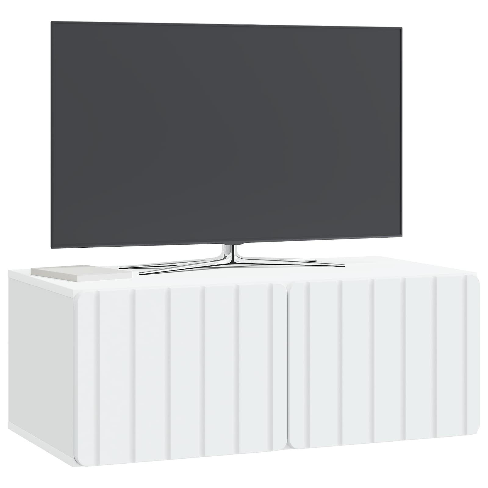 Wandbeugel TV-kast 78,5 x 41 x 30 cm Wit Bewerkt hout is nu te koop bij PeponiXL, paradijselijk wonen!