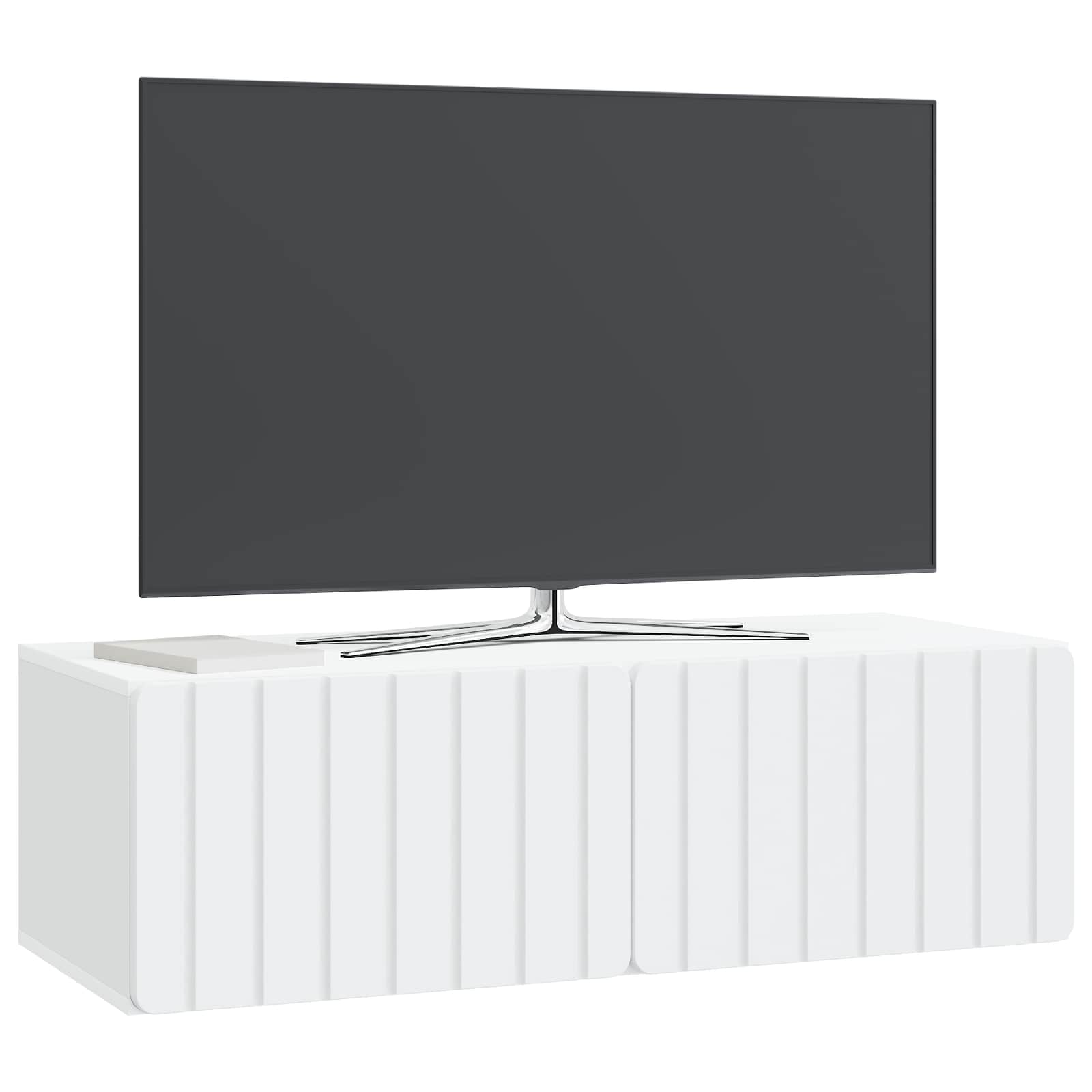 Wandbeugel TV-kast 98 x 41 x 30 cm Wit Bewerkt hout is nu te koop bij PeponiXL, paradijselijk wonen!