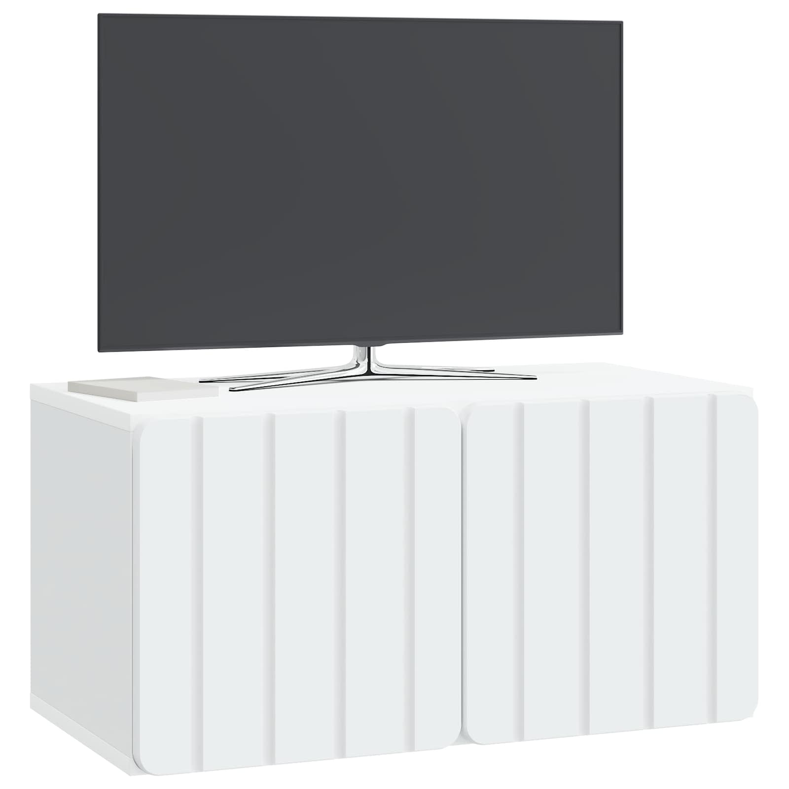 Wandbeugel TV-kast 59,5 x 31 x 30 cm Wit Bewerkt hout is nu te koop bij PeponiXL, paradijselijk wonen!