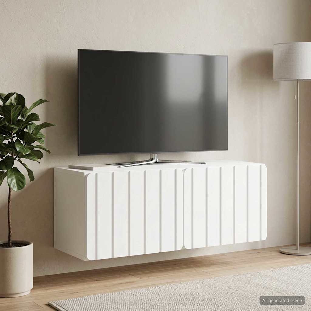 Wandbeugel TV-kast 78,5 x 31 x 30 cm Wit Bewerkt hout is nu te koop bij PeponiXL, paradijselijk wonen!