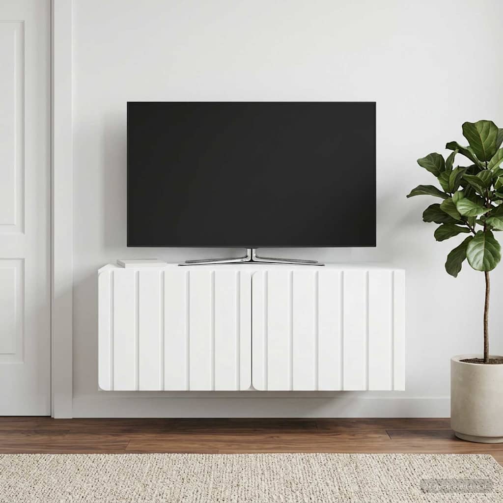 Wandbeugel TV-kast 78,5 x 31 x 30 cm Wit Bewerkt hout is nu te koop bij PeponiXL, paradijselijk wonen!