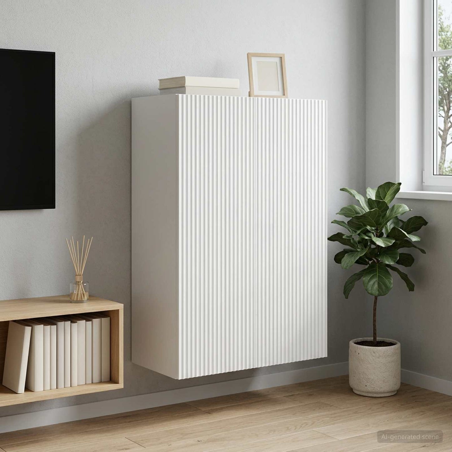 Wandkast 66 x 34,5 x 90 cm Bewerkt hout Wit is nu te koop bij PeponiXL, paradijselijk wonen!